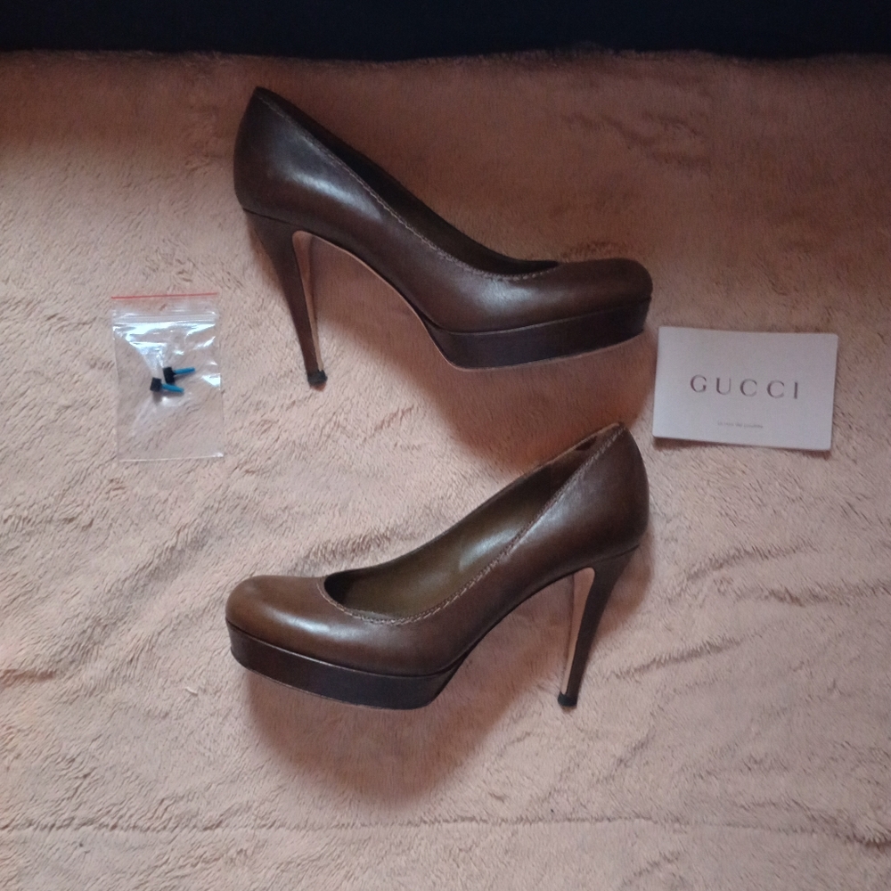IOB Gucci Sadie Soft Winter Leaf Size 37 women's shoes - Picture 7 of 15